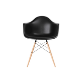 Fauteuil DAW iconique noir de style Eames | Design moderne et épuré