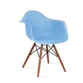 Iconic Light Blue Eames-Style DAW Armchair | Sleek Modern Design