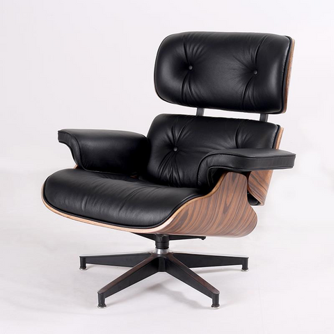 Charles Eames Iconic Lounge Chair & Ottoman - Rose Wood | Tan Brown Charles Eames Iconic Lounge Chair & Ottoman - Rose Wood | Tan Brown
