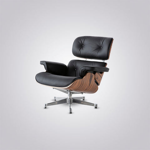 Charles Eames Iconic Lounge Chair & Ottoman in Rosewood and Black Charles Eames Iconic Lounge Chair & Ottoman in Rosewood and Black