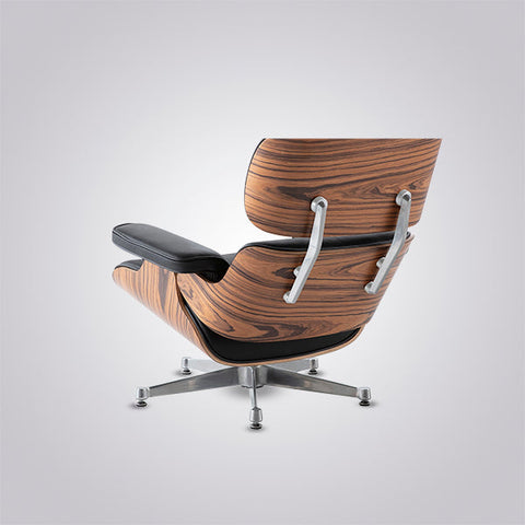 Charles Eames Iconic Lounge Chair & Ottoman in Rosewood and Black Charles Eames Iconic Lounge Chair & Ottoman in Rosewood and Black