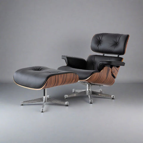 Charles Eames Iconic Lounge Chair & Ottoman - Rose Wood |  Chocolate Brown Charles Eames Iconic Lounge Chair & Ottoman - Rose Wood |  Chocolate Brown