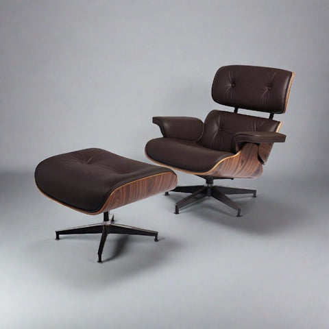 Charles Eames Iconic Lounge Chair & Ottoman - Rose Wood |  Chocolate Brown Charles Eames Iconic Lounge Chair & Ottoman - Rose Wood |  Chocolate Brown