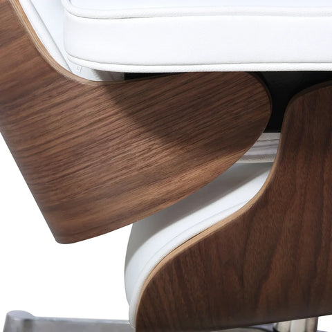 Charles Eames Mid-Century Lounge Chair & Ottoman - Walnut Wood | Chocolate Brown Charles Eames Mid-Century Lounge Chair & Ottoman - Walnut Wood | Chocolate Brown