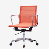 Modern Office Chair - Orange Eames Low Back Mesh Desk Seating - Premium Mesh Low Back Chair from Interior Furnishes - Just $245! Shop now at Interior Furnishes