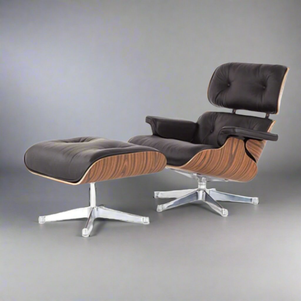 Charles Eames Iconic Lounge Chair & Ottoman - Rose Wood |  Brown - Premium Lounge Chairs from Interior Furnishes - Just ��775! Shop now at Interior Furni