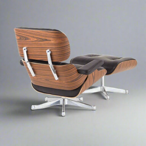 Charles Eames Iconic Lounge Chair & Ottoman - Rose Wood | White Charles Eames Iconic Lounge Chair & Ottoman - Rose Wood | White