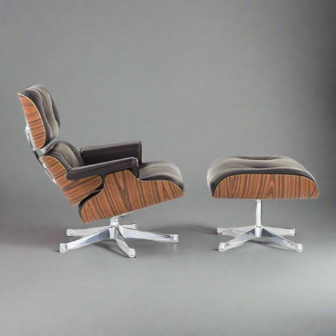 Charles Eames Iconic Lounge Chair & Ottoman - Rose Wood |  Chocolate Brown Charles Eames Iconic Lounge Chair & Ottoman - Rose Wood |  Chocolate Brown