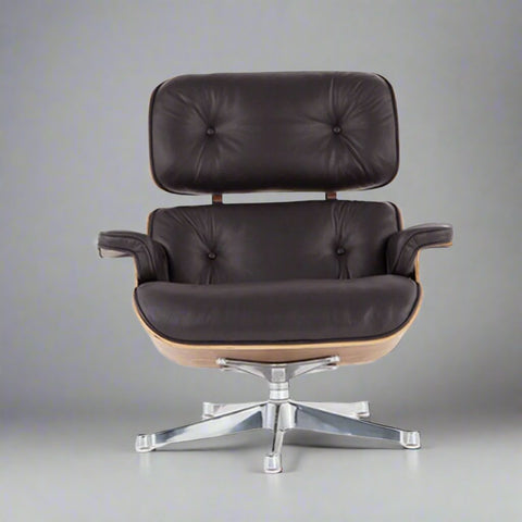 Charles Eames Iconic Lounge Chair & Ottoman - Rose Wood | White Charles Eames Iconic Lounge Chair & Ottoman - Rose Wood | White