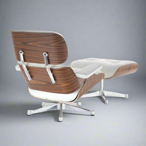 Charles Eames Iconic Lounge Chair & Ottoman - Rose Wood | Tan Brown Charles Eames Iconic Lounge Chair & Ottoman - Rose Wood | Tan Brown