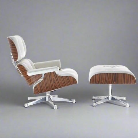 Charles Eames Iconic Lounge Chair & Ottoman in Rosewood and Black Charles Eames Iconic Lounge Chair & Ottoman in Rosewood and Black