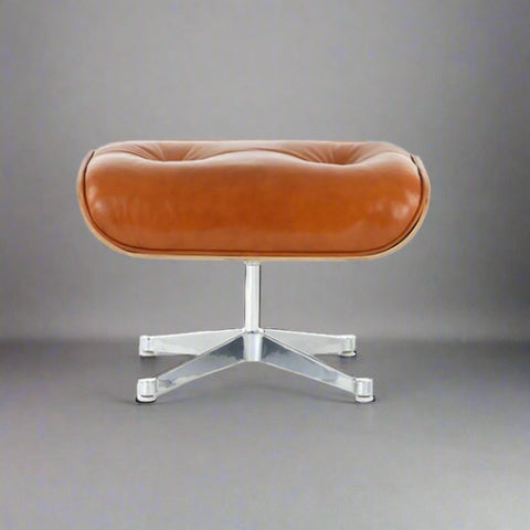 Charles Eames Iconic Lounge Chair & Ottoman - Rose Wood | Tan Brown Charles Eames Iconic Lounge Chair & Ottoman - Rose Wood | Tan Brown