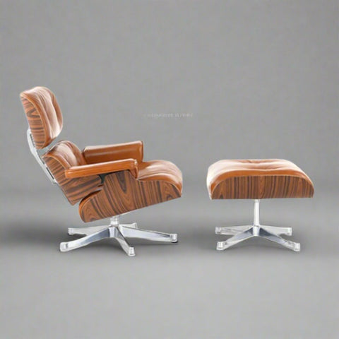 Charles Eames Iconic Lounge Chair & Ottoman - Rose Wood |  Chocolate Brown Charles Eames Iconic Lounge Chair & Ottoman - Rose Wood |  Chocolate Brown