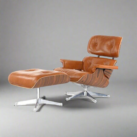 Charles Eames Iconic Lounge Chair & Ottoman - Rose Wood | Tan Brown - Premium Lounge Chairs from Interior Furnishes - Just $675! Shop now at Interior Furnishes Charles Eames Iconic Lounge Chair & Ottoman - Rose Wood | Tan Brown - Premium Lounge Chairs from Interior Furnishes - Just $675! Shop now at Interior Furnishes