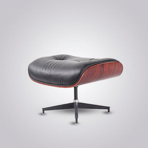 Charles Eames Style Lounge Chair & Ottoman - Dark Rose Wood | Black Charles Eames Style Lounge Chair & Ottoman - Dark Rose Wood | Black