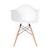 Fauteuil de salle à manger Eames - DAW | Blanc