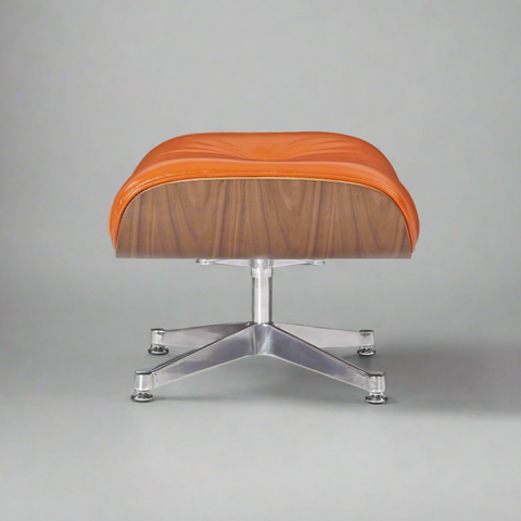 Charles Eames Deluxe Lounge Chair and Ottoman | Camel Brown Waxed Leather | Walnut Wood Charles Eames Deluxe Lounge Chair and Ottoman | Camel Brown Waxed Leather | Walnut Wood