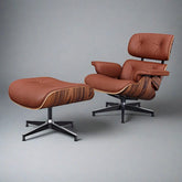 Sillón y otomana icónicos de Charles Eames - Madera de palisandro | Marrón tostado