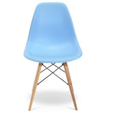 Eames Dining Chair in Light Blue – Modern DSW Replica with Wooden Legs