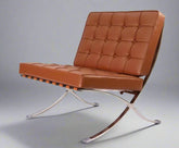 Premium Barcelona Chair - Italian Leather | Interior Furnishes | Tan Brown - Premium Barcelona Chairs from Interior Furnishes - Just $425.00! Shop now at Interior Furnishes