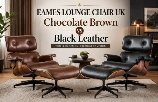 Eames Lounge Chair UK – Chocolate Brown vs Black Leather Lounge Chairs