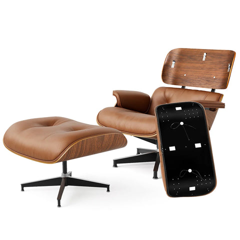 Eames Lounge Chair Replica – Tall Size with Snap-Lock Ottoman