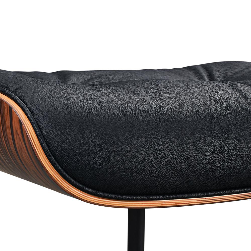 Eames Style XL Version Lounge Chair and Ottoman - Rosewood | Black Leather
