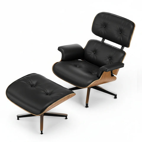 Eames Lounge Chair Replica – Tall Size with Snap-Lock Ottoman