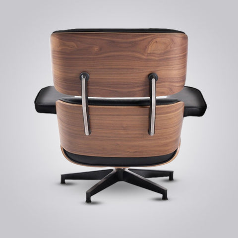 Charles Eames Mid-Century Lounge Chair & Ottoman - Walnut Wood | Chocolate Brown