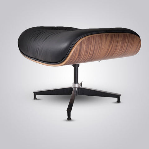 Charles Eames Mid-Century Lounge Chair & Ottoman - Walnut Wood | Chocolate Brown