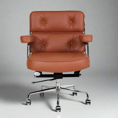 Eames Style Executive Lobby Office Chair - ES104 | White Leather