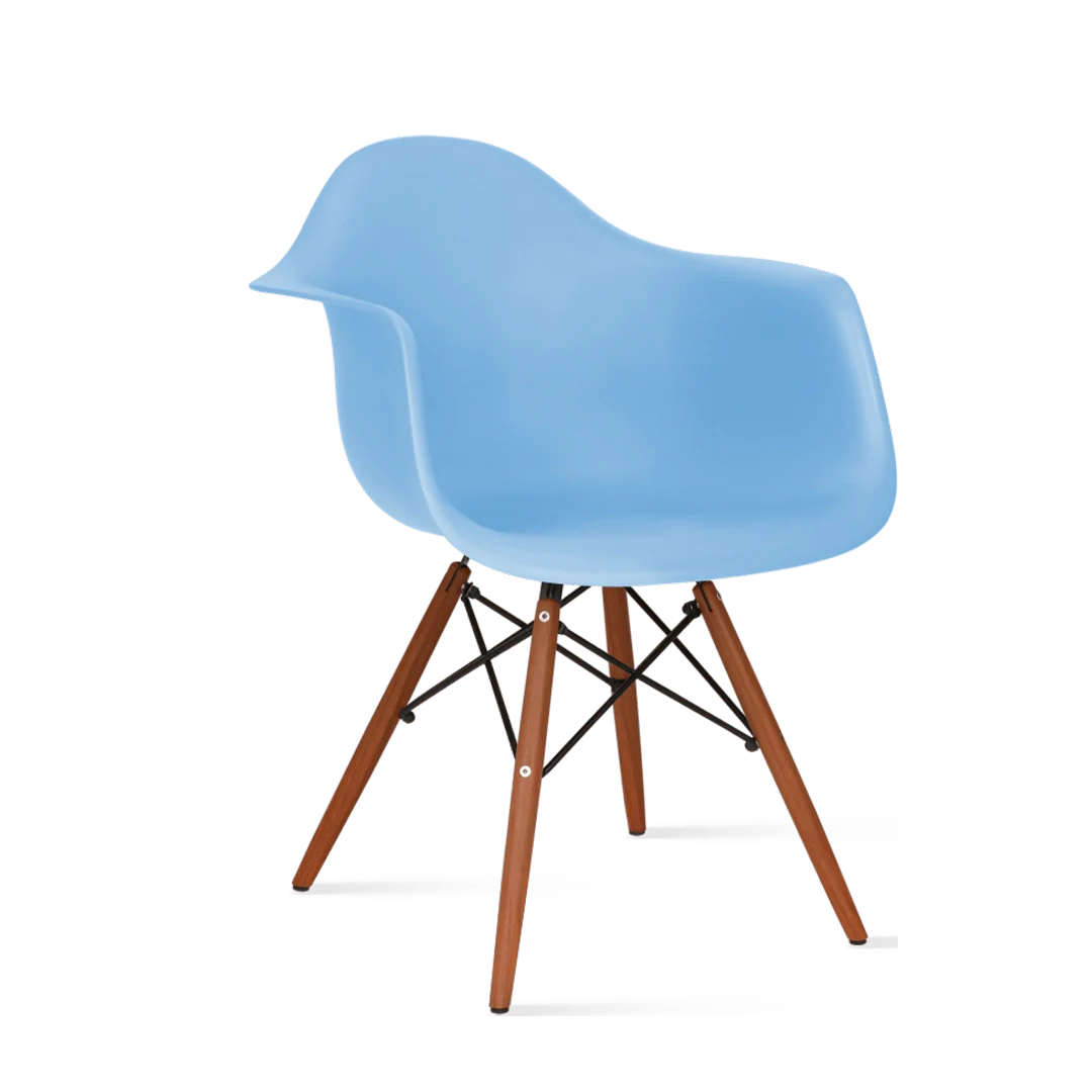 Iconic Light Blue Eames-Style DAW Armchair | Sleek Modern Design