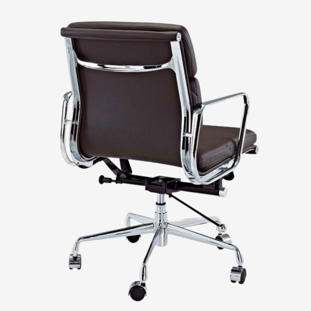 Magical Comfort Eames Soft Pad Office Chair EA 217 - Low Back Seat | Tan Brown Leather