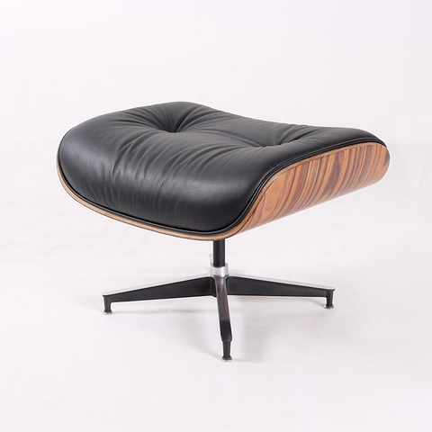 Eames Style XL Version Lounge Chair and Ottoman - Rosewood | Black Leather
