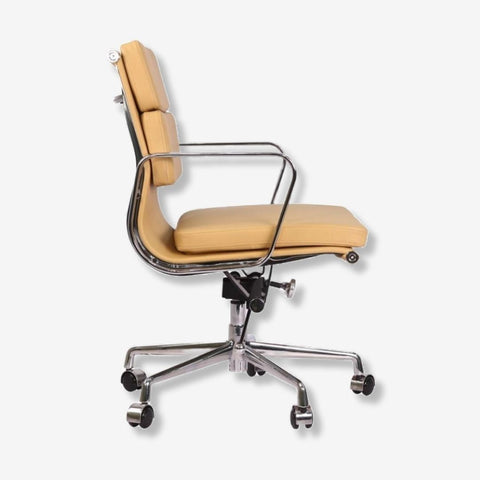 Luxurious Eames Soft Pad Office Chair EA 217 - Low Back | Elegant White Leather
