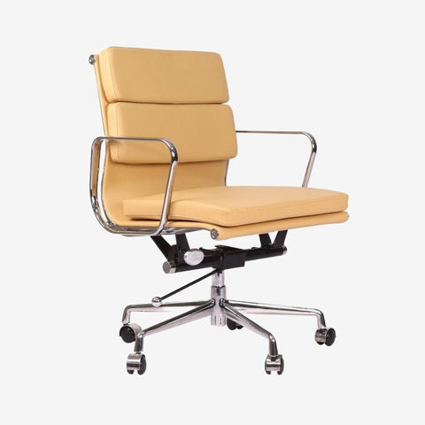 Magical Eames Soft Pad Office Chair - Tan Brown Comfort and Style - Elegant Desk Chair - Home Office Seating - Enchanted Elegance - Premium SOFT PAD LOW BACK from Interior Furnishes - Just $345! Shop now at Interior Furnishes