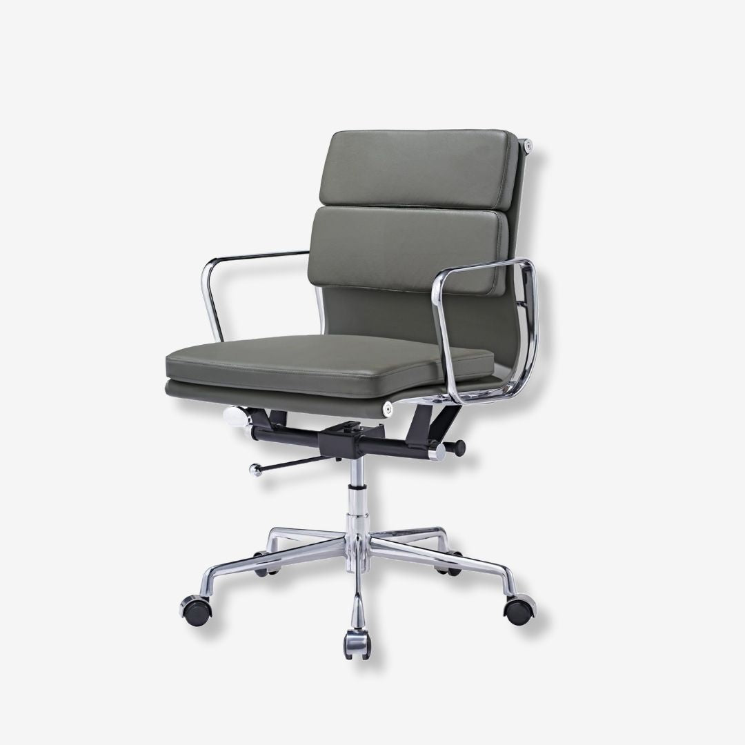 Magical Comfort Eames Soft Pad Office Chair EA 217 - Low Back Seat | Tan Brown Leather