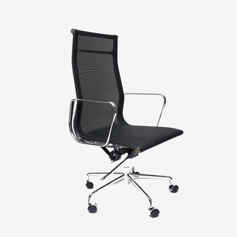 EAMES Style Mesh Office Chair EA 119 - Supportive High Back | Black Edition