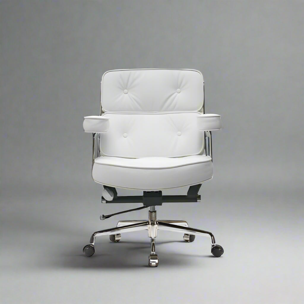 Eames Style Executive Lobby Office Chair - ES104 | White Leather
