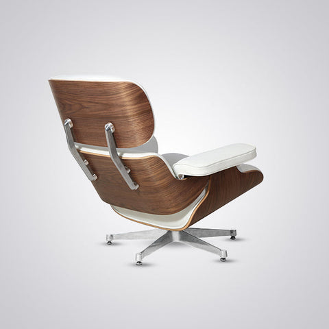 Charles Eames Mid-Century Lounge Chair & Ottoman - Walnut Wood | Chocolate Brown