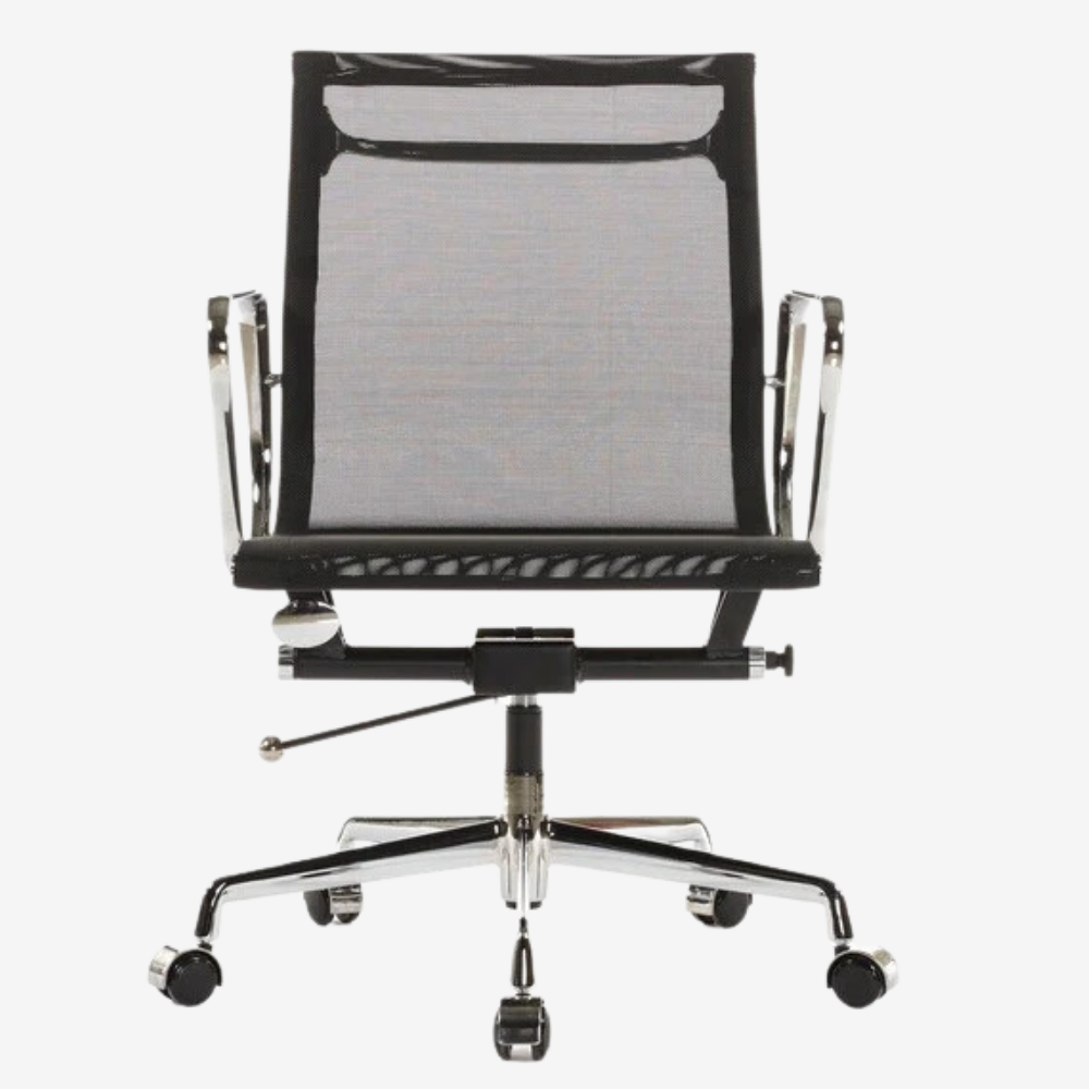 Modern Eames Mesh Office Chair EA 117 - Sleek Low Back Seating | Black