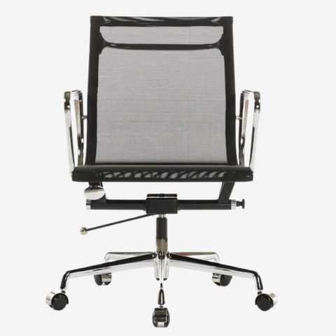Modern Eames Mesh Office Chair EA 117 - Sleek Low Back Seating | Black