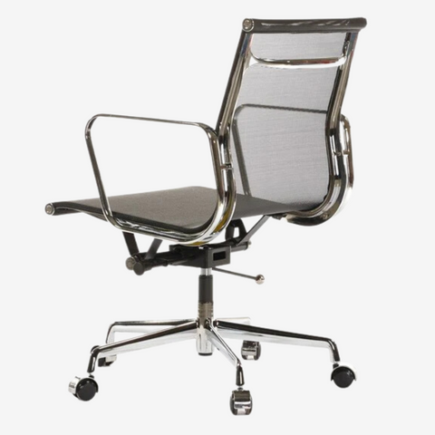 Modern Eames Mesh Office Chair EA 117 - Sleek Low Back Seating | Black