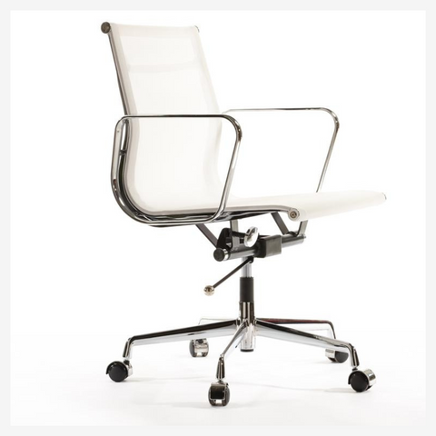 Modern Eames Low Back Mesh Office Chair in Sleek Black - Ergonomic Computer Desk Seating - Premium Mesh Low Back Chair from Interior Furnishes - Just $245! Shop now at Interior Furnishes