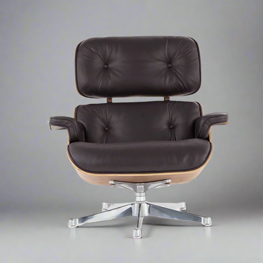 Charles Eames Iconic Lounge Chair & Ottoman - Rose Wood | White