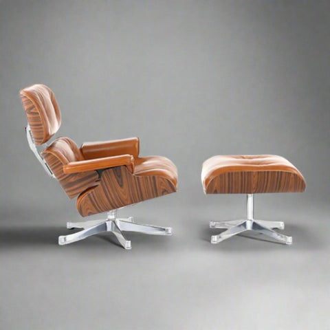 Charles Eames Iconic Lounge Chair & Ottoman in Rosewood and Black