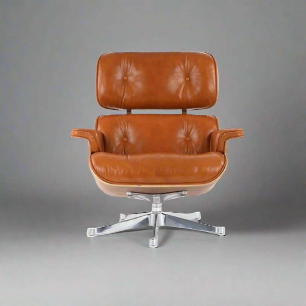 Charles Eames Iconic Lounge Chair & Ottoman - Rose Wood | White