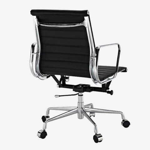 Eames Thin Pad Office Chair EA 117 - Comfortable Low Back | White Leather