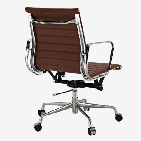 Eames Thin Pad Office Chair EA 117 - Comfortable Low Back | White Leather