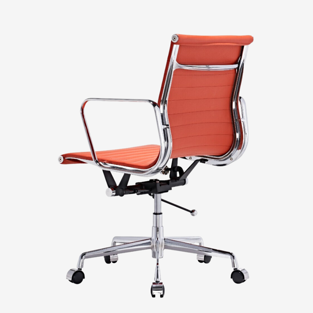 Eames Thin Pad Office Chair EA 117 - Comfortable Low Back | White Leather